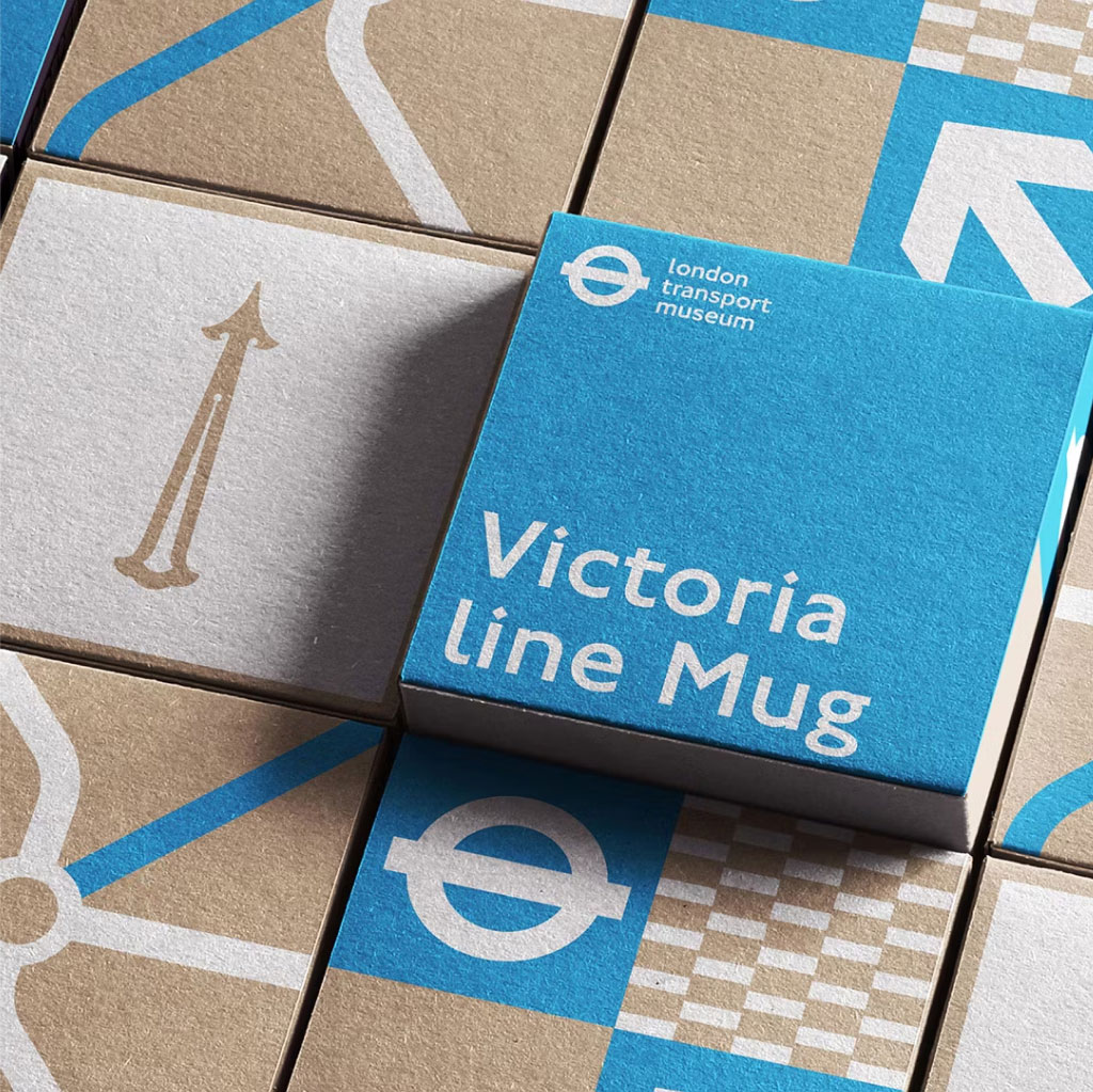 Undoubtedly one of the most recognisable visual languages of any transport network, the typefaces and graphic elements of London’s tubes and buses have heavily informed the new look for the London Transport Museum’s retail offering. Image